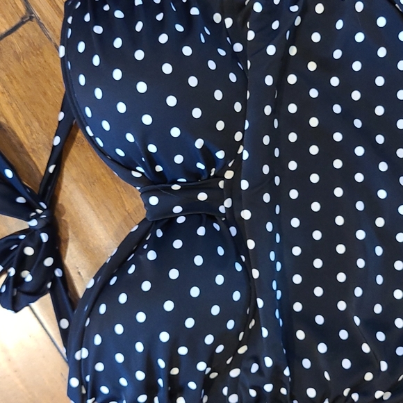 Rose Marie Reid Polka Dot One Piece Swimsuit Sz. M - Picture 3 of 11